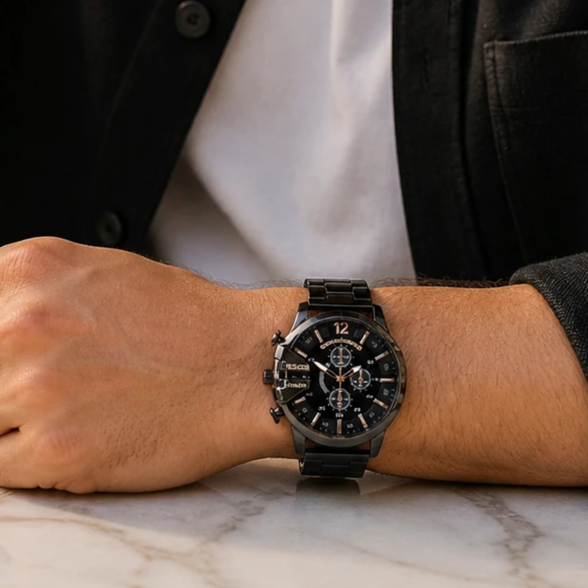 ساعت مچی DIESEL مردانه مشکی صفحه مشکی مدل U700